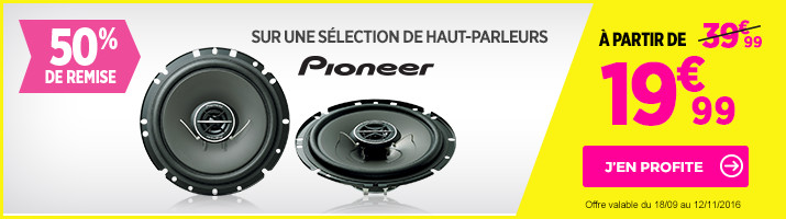 50% de remise sur les haut-parleurs Pioneer