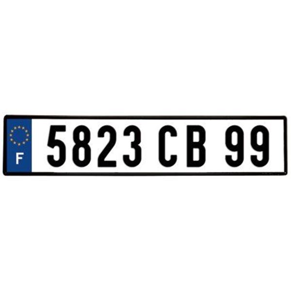 Plaque immatriculation alu basic 520 x 110 mm (ancien système) Plaque immatriculation alu basic 520 x 110 mm (ancien système)