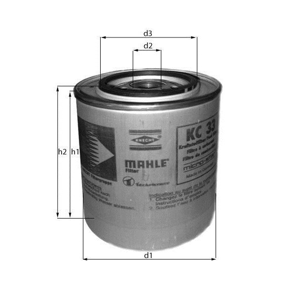Filtre à gasoil Knecht KC33 Filtre à gasoil Knecht KC33