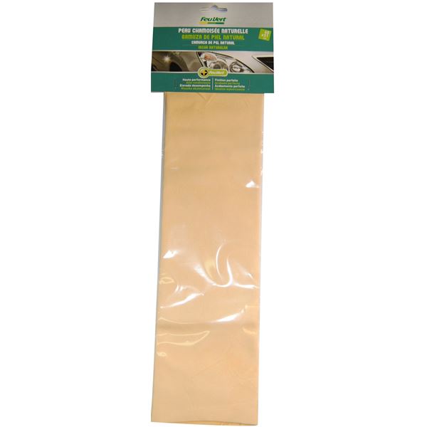 Peau de chamois naturelle Feu Vert 40 x 51 cm Peau de chamois naturelle Feu Vert 40 x 51 cm