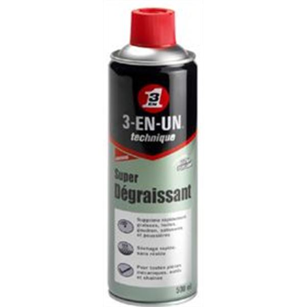 Super Dégraissant 3 en 1 aérosol 500 ml Super Dégraissant 3 en 1 aérosol 500 ml
