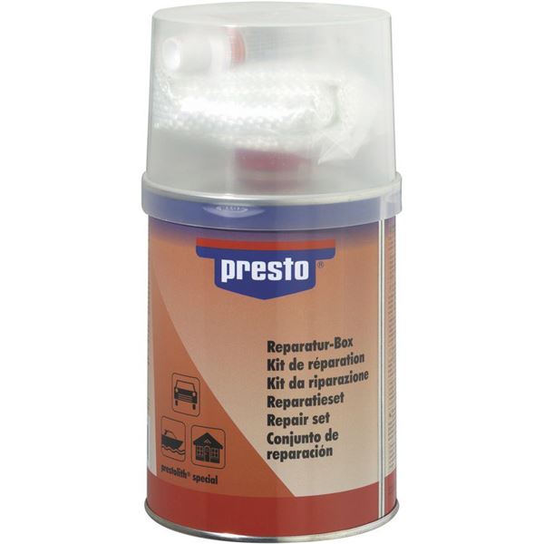Kit de réparation polyester Presto 1 kg Kit de réparation polyester Presto 1 kg