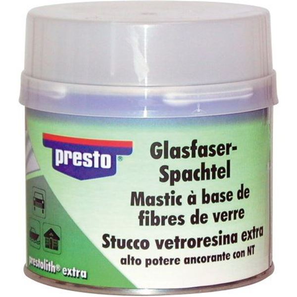 Mastic fibre de verre et durcisseur Presto 1 kg Mastic fibre de verre et durcisseur Presto 1 kg