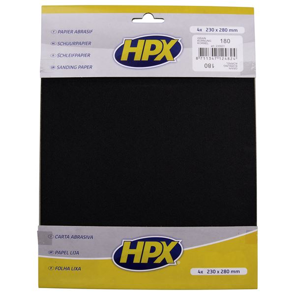 Papier abrasif sec HPX P180 x 4 Papier abrasif sec HPX P180 x 4