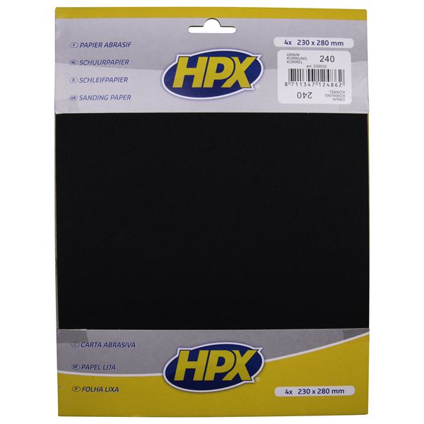 Papier abrasif à eau HPX P240 x 4 Papier abrasif à eau HPX P240 x 4