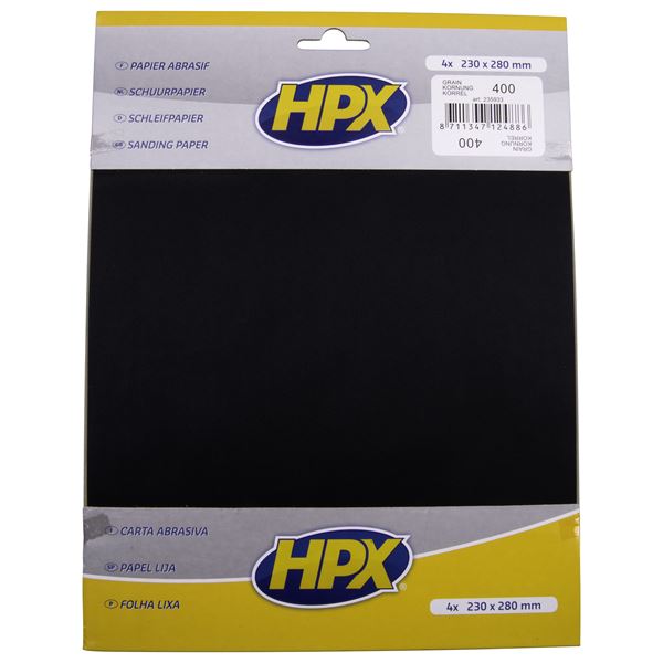 Papier abrasif à eau HPX P400 x 4 Papier abrasif à eau HPX P400 x 4