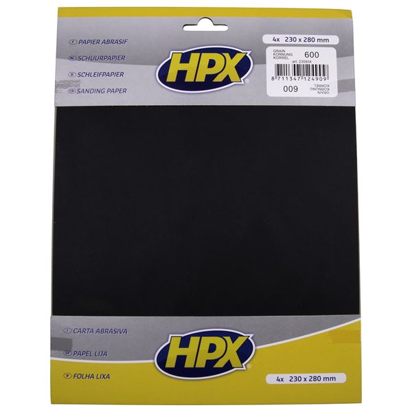 Papier abrasif à eau HPX P600 x 4 Papier abrasif à eau HPX P600 x 4
