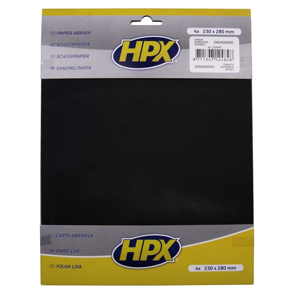 Papiers abrasifs à eau HPX P240 x1 / P400 x2 / P600 x1 Papiers abrasifs à eau HPX P240 x1 / P400 x2 / P600 x1