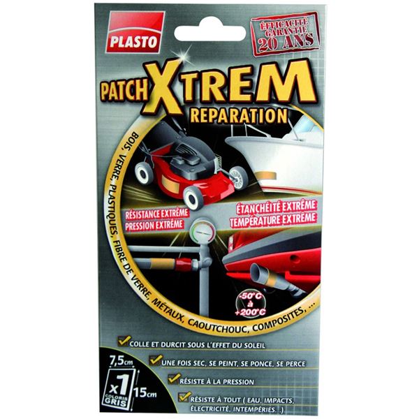 Patch Xtrem gris 15 cm x 7,5 cm Patch Xtrem gris 15 cm x 7,5 cm