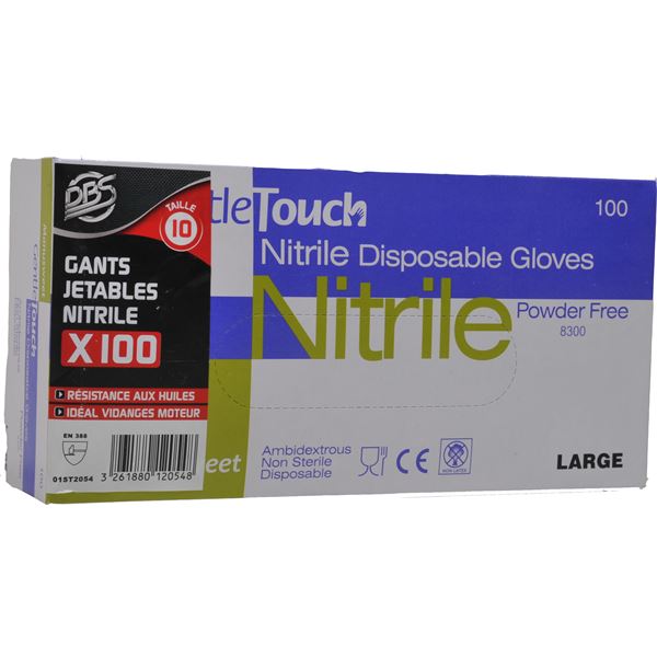 Gants jetables en nitrile non poudrés Gants jetables en nitrile non poudrés