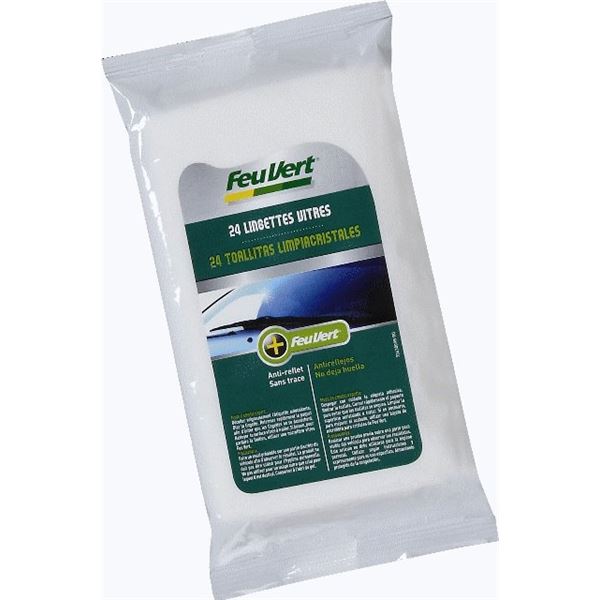 24 Lingettes vitres auto Feu Vert 24 Lingettes vitres auto Feu Vert