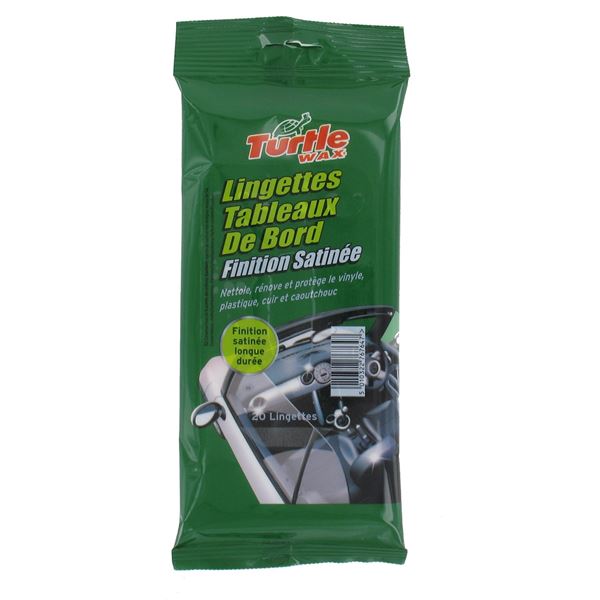 24 Lingettes nettoyantes plastiques finition satinée Turtle Wax 24 Lingettes nettoyantes plastiques finition satinée Turtle Wax