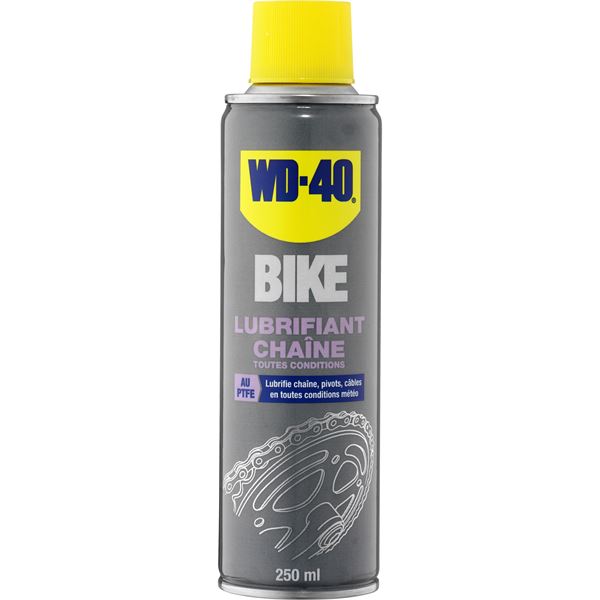 Lubrifiant chaîne toutes conditions pour vélo WD40 250ml Lubrifiant chaîne toutes conditions pour vélo WD40 250ml