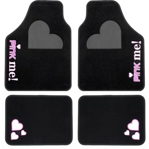 4 tapis de voiture noirs Pink Me! 4 tapis de voiture noirs Pink Me!