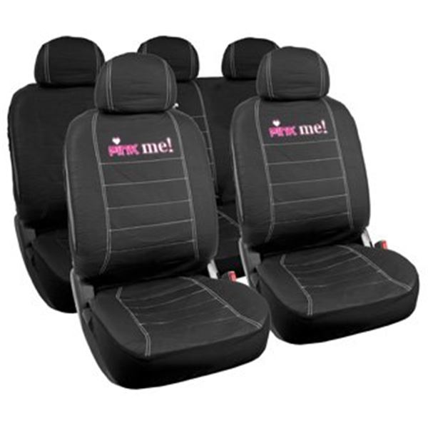 Housses de siège noires Pink Me! Housses de siège noires Pink Me!