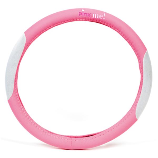 Couvre volant rose avec logo Pink Me Couvre volant rose avec logo Pink Me