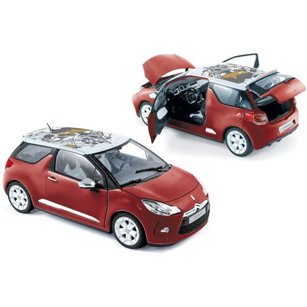 Voiture miniature Citroën DS3 2010 Sanguine Red with White Roof Voiture miniature Citroën DS3 2010 Sanguine Red with White Roof