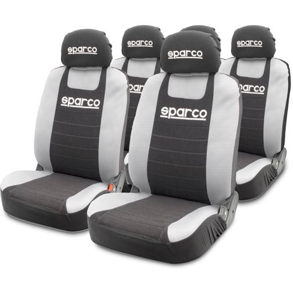 Housse de siège noir bande grise Sparco Housse de siège noir bande grise Sparco