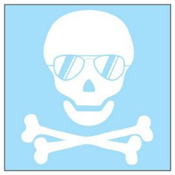 Adhésif Cadox Zoe Boy Friends Tête de Mort Lunette blanc Adhésif Cadox Zoe Boy Friends Tête de Mort Lunette blanc