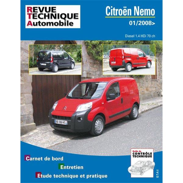 Revue Technique Automobile pour Citroën Nemo 1.4 HDI (70) 8V depuis 01/2008 Revue Technique Automobile pour Citroën Nemo 1.4 HDI (70) 8V depuis 01/2008
