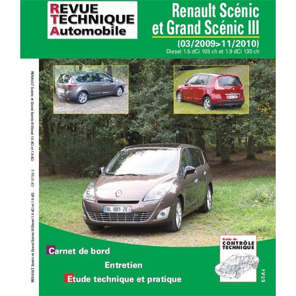 Pour Renault Scenic III 1.5 DCI (85/105/110) 8V et 1.9 DCI 130 8V de 03/2009 à 11/2010 Pour Renault Scenic III 1.5 DCI (85/105/110) 8V et 1.9 DCI 130 8V de 03/2009 à 11/2010