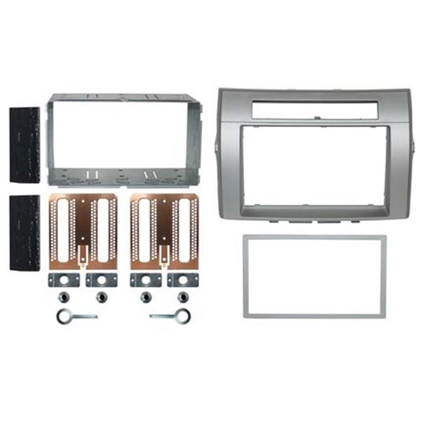 Support Décor Autoradio NN ISO argent Spécial TOYOTA COROLLA VERSO 2005> Support Décor Autoradio NN ISO argent Spécial TOYOTA COROLLA VERSO 2005>