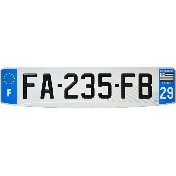 Plaque immatriculation alu Premium 520 x 110 mm département 64 Plaque immatriculation alu Premium 520 x 110 mm département 64