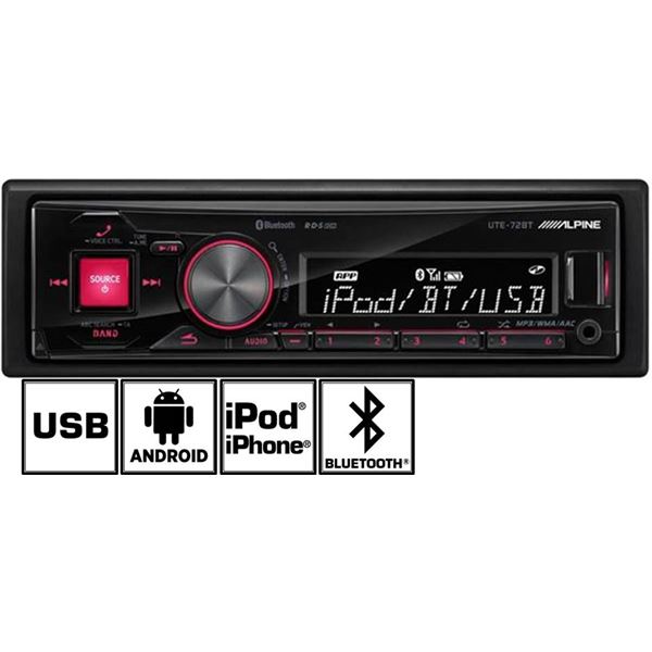 Autoradio Bluetooth Alpine Ute Bt Feu Vert