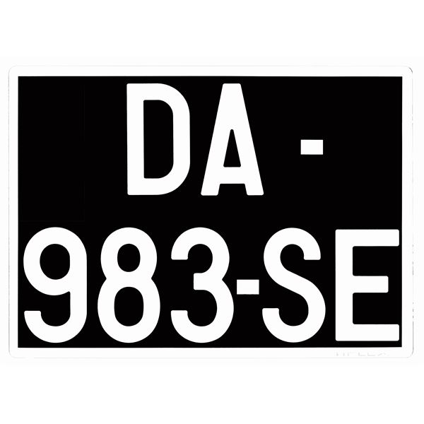 Plaque immatriculation de collection alu 275 x 200 mm Plaque immatriculation de collection alu 275 x 200 mm