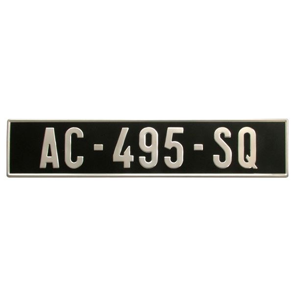 Plaque immatriculation de collection alu 520 x 110 mm Plaque immatriculation de collection alu 520 x 110 mm