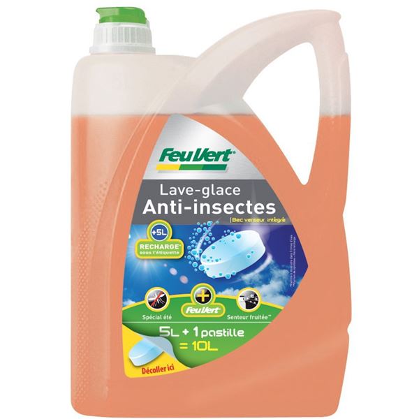 Lave-glace anti-insectes 5L + Pastille 5l offerte Feu Vert Lave-glace anti-insectes 5L + Pastille 5l offerte Feu Vert