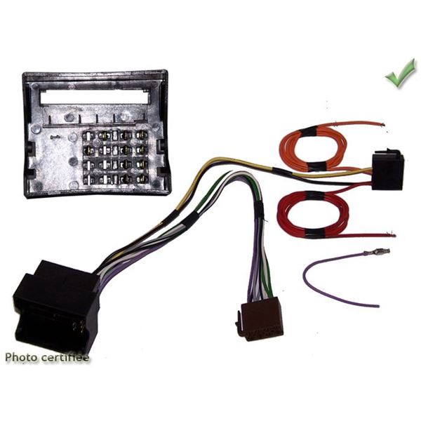 Faisceau autoradio Opel Seat Skoda Volkswagen Fakra>ISO 4HP Faisceau autoradio Opel Seat Skoda Volkswagen Fakra>ISO 4HP