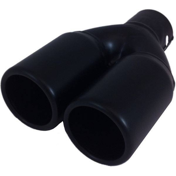 Embout d'échappement double noir rond Expoxy 2 x 76 mm Embout d'échappement double noir rond Expoxy 2 x 76 mm