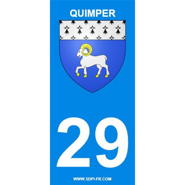2 Stickers voiture Quimper 29 2 Stickers voiture Quimper 29