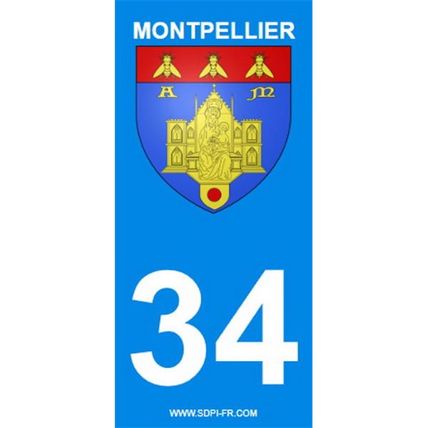 2 Stickers voiture Montpellier 34 2 Stickers voiture Montpellier 34