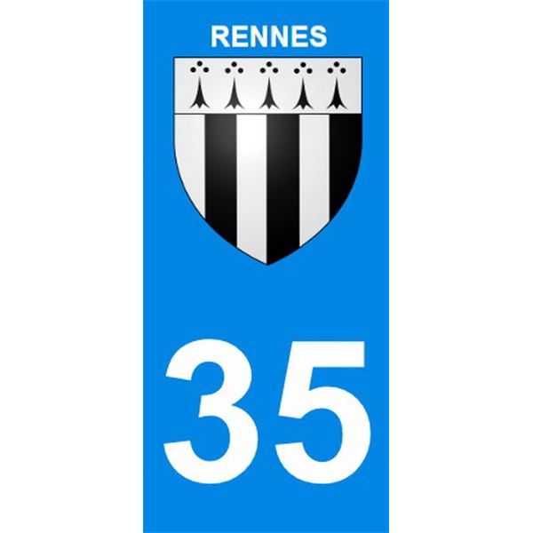 2 Stickers voiture Rennes 35 2 Stickers voiture Rennes 35