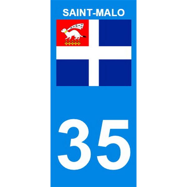 2 Stickers voiture Saint-Malo 35 2 Stickers voiture Saint-Malo 35