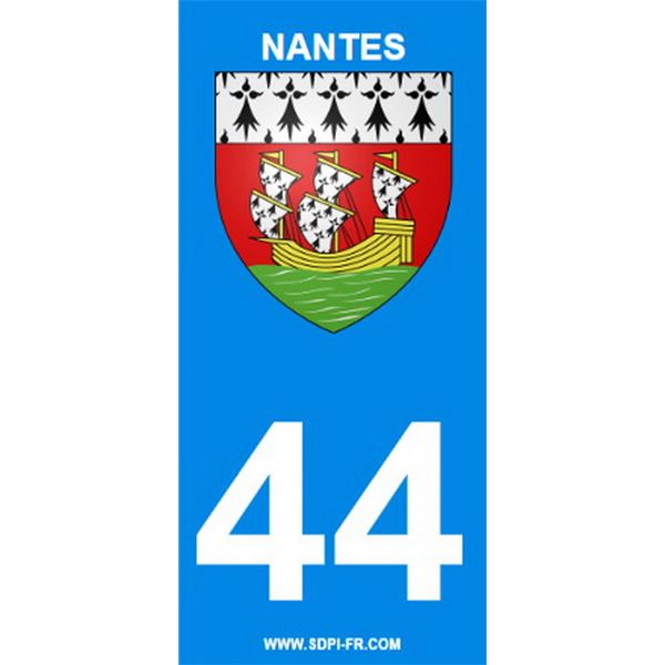 2 Stickers voiture Nantes 44 2 Stickers voiture Nantes 44