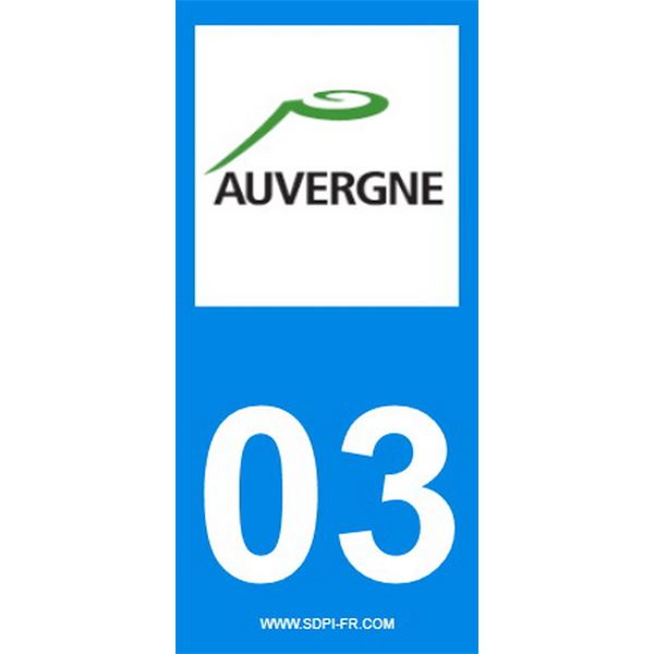 2 Stickers voiture Auvergne 03 2 Stickers voiture Auvergne 03