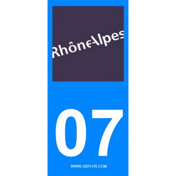 2 Stickers voiture Rhône Alpes 07 2 Stickers voiture Rhône Alpes 07