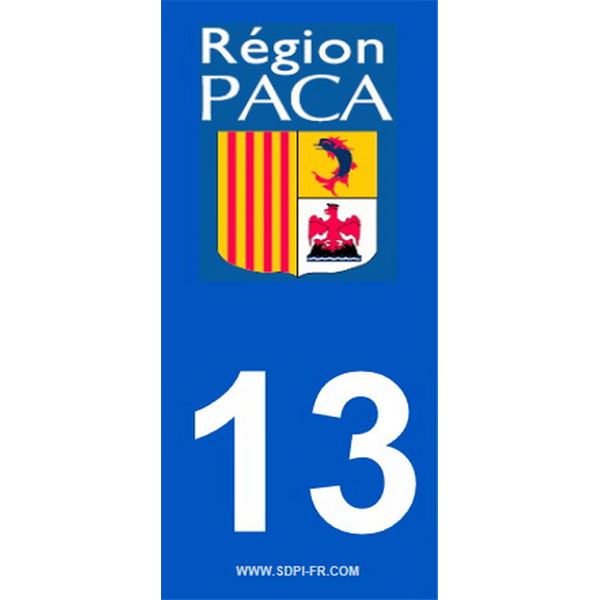 2 Autocollants voiture Paca 13 2 Autocollants voiture Paca 13