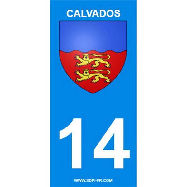 2 Stickers voiture Calvados 14 2 Stickers voiture Calvados 14