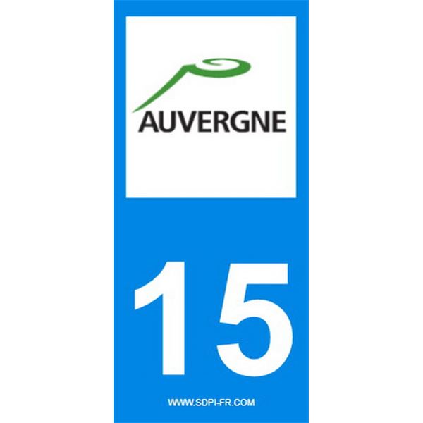 2 Stickers voiture Auvergne 15 2 Stickers voiture Auvergne 15