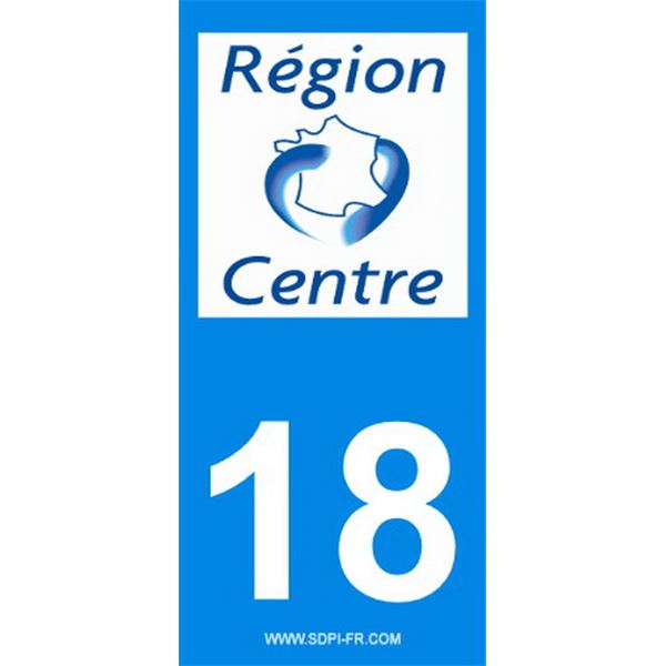 2 Stickers voiture Centre 18 2 Stickers voiture Centre 18
