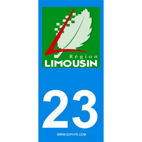 2 Stickers voiture Limousin 23 2 Stickers voiture Limousin 23