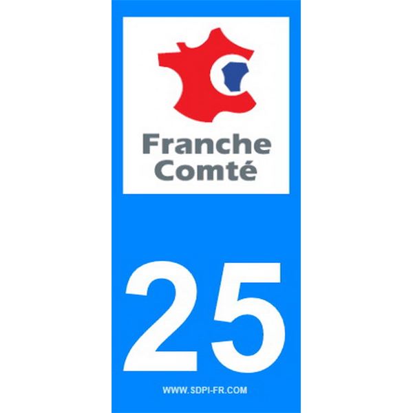 2 Autocollants Franche Comté 25 2 Autocollants Franche Comté 25