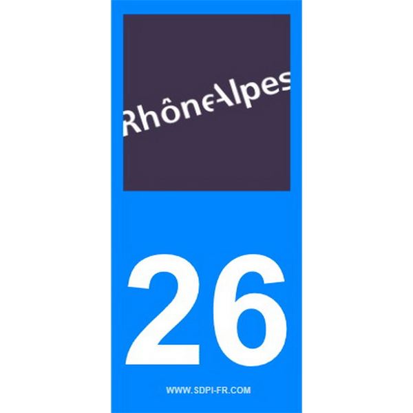 2 Stickers voiture Rhône Alpes 26 2 Stickers voiture Rhône Alpes 26
