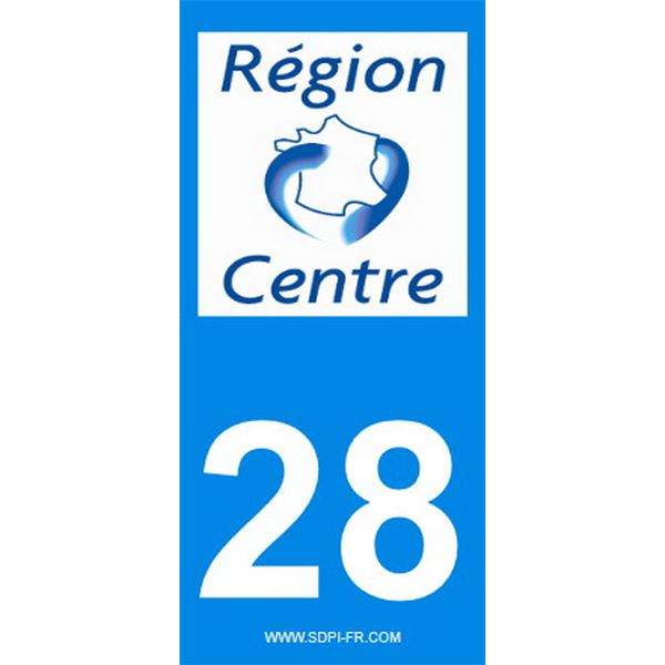 2 Stickers voiture Centre 28 2 Stickers voiture Centre 28