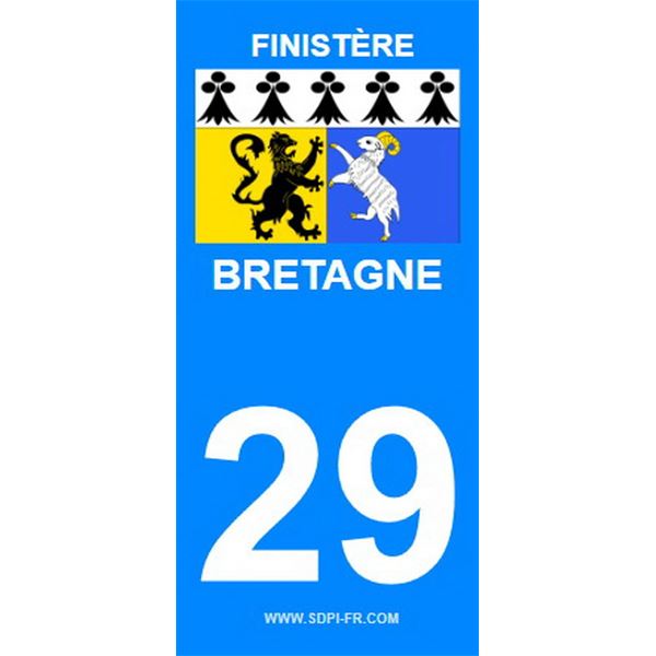 2 Stickers voiture Finistère 29 2 Stickers voiture Finistère 29