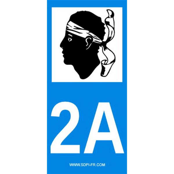 2 Autocollants Corse 2A 2 Autocollants Corse 2A
